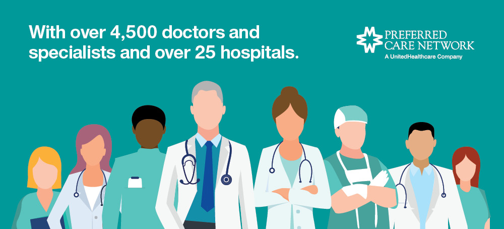 With over 4,500 doctors and specialists and over 25 hospitals.
